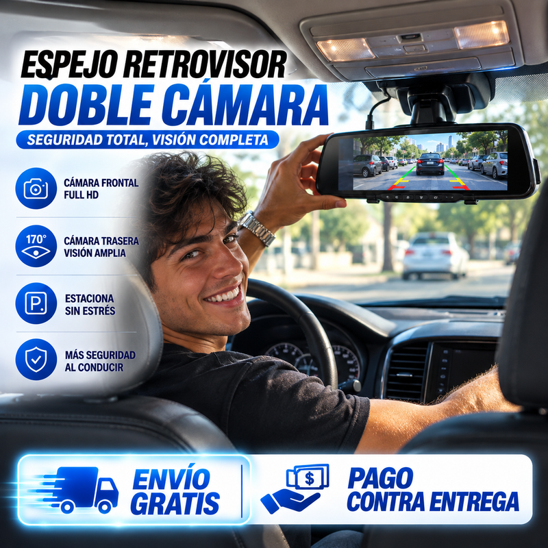 ESPEJO RETROVISOR DOBLE CÁMARA